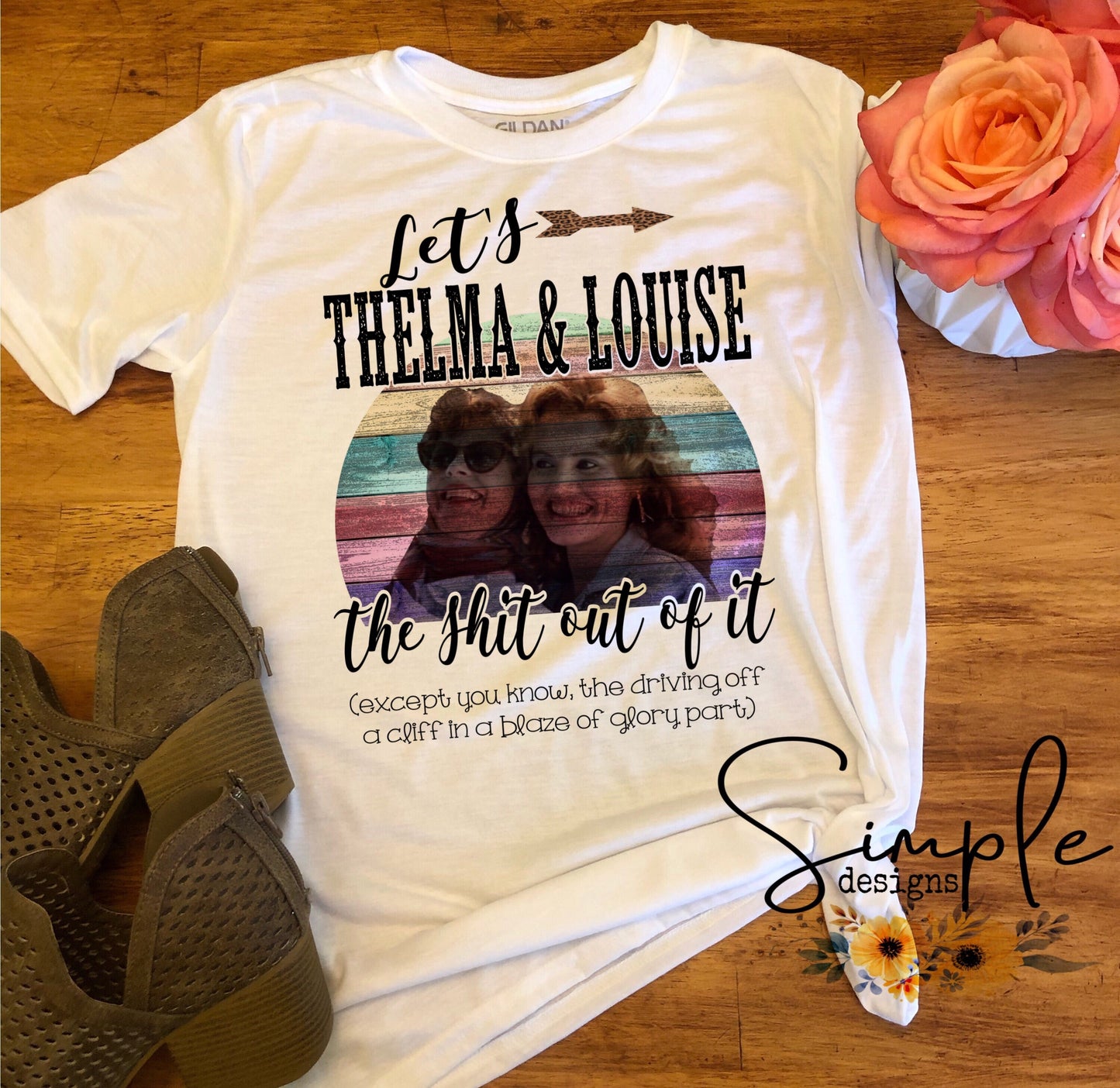 Thelma and Louise Colorful Sublimation Heat Transfer Sheet