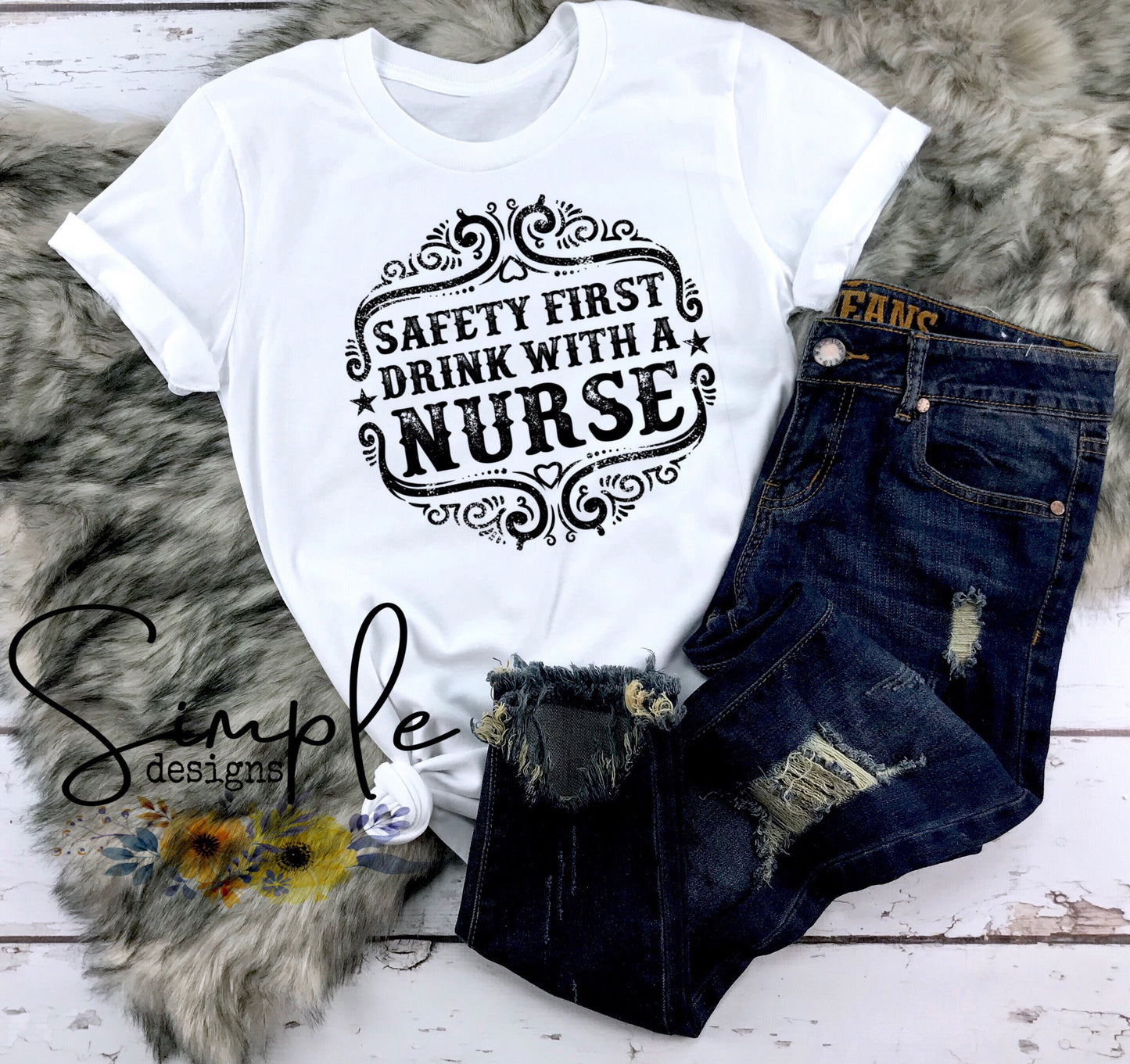 Safety First Nurse Sublimation Heat Transfer Sheets