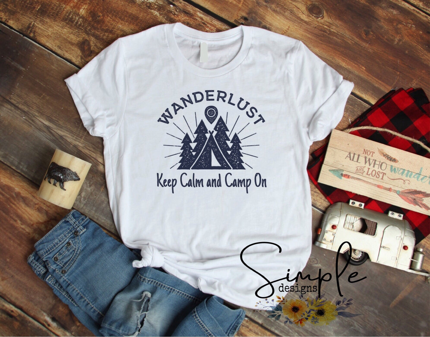 Wanderlust Camp On Sublimation Heat Transfer Sheet