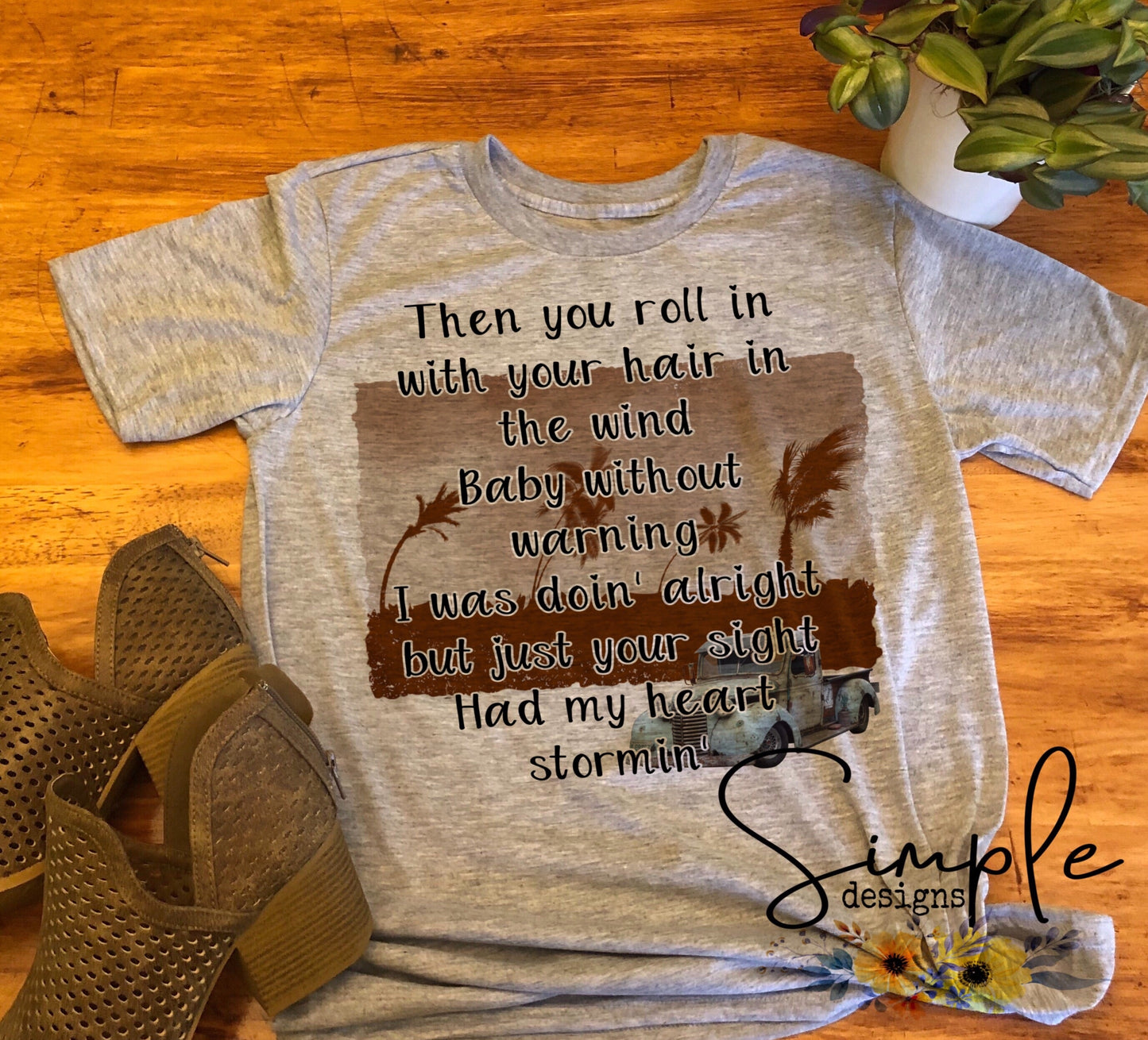 Hit Me Like a Hurricane Country Music Sublimation Heat Transfer Sheet