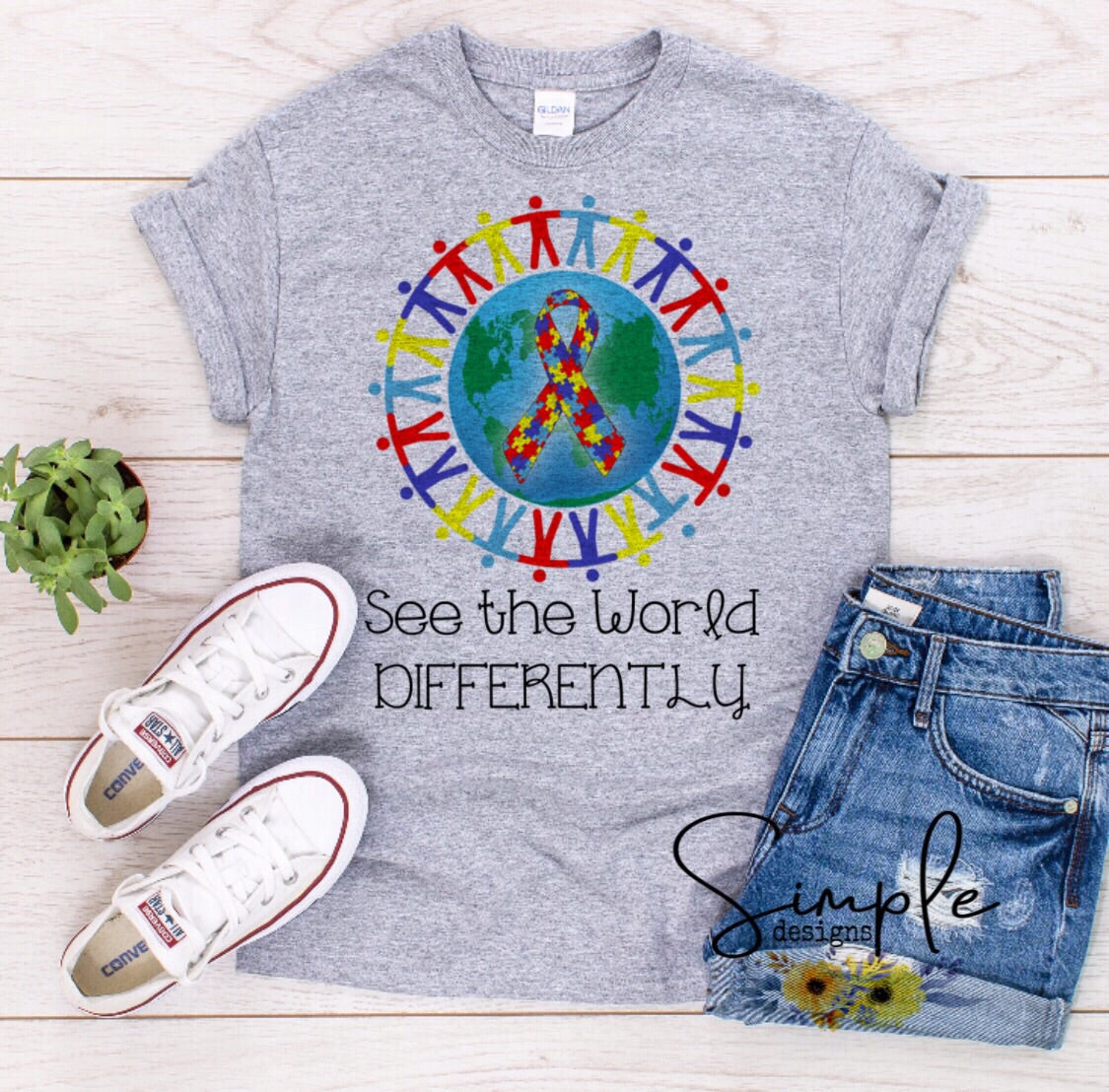 See the World Differently Autism Sublimation Heat Transfer Sheet