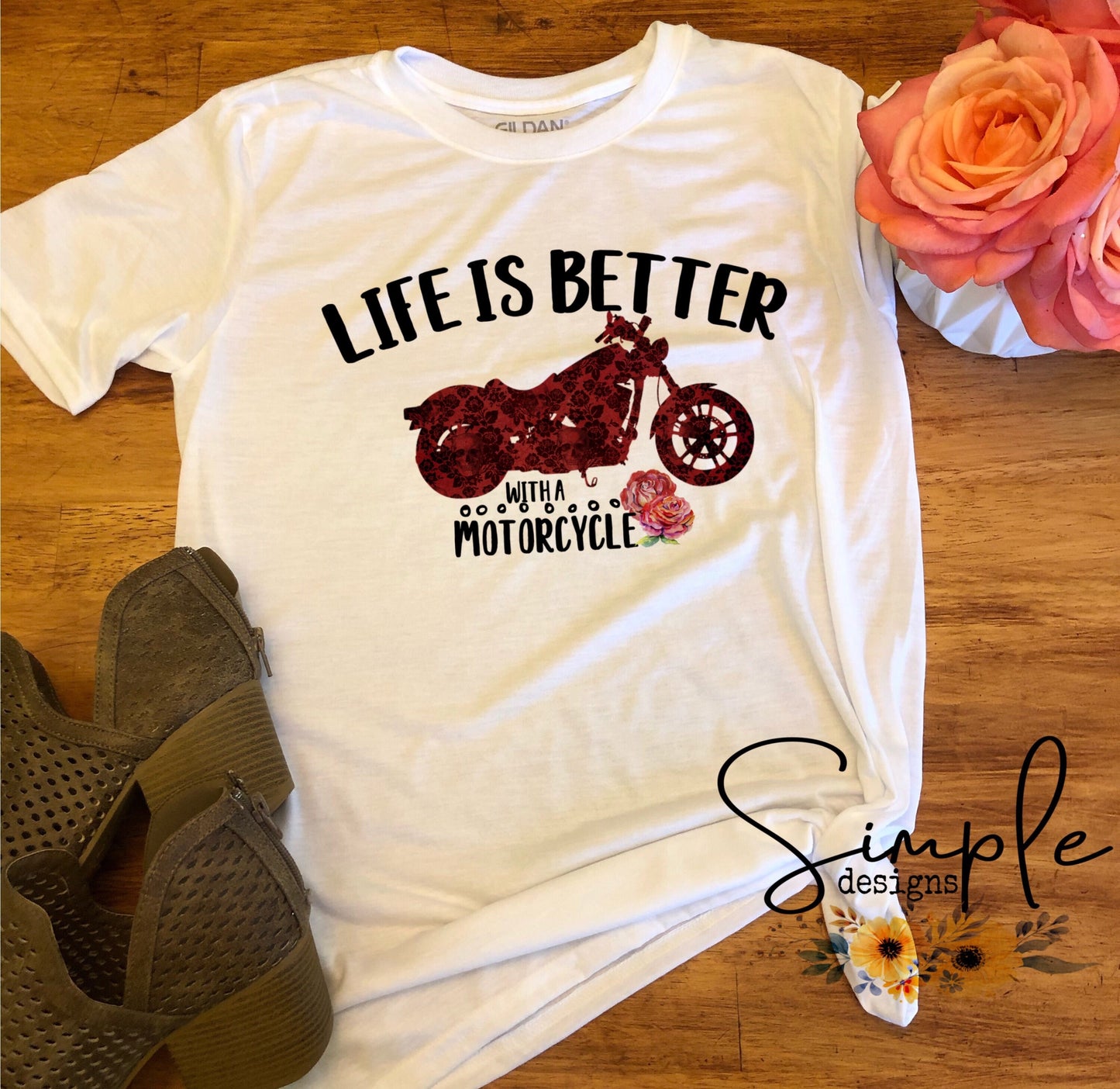 Life is Better With a Motorcycle Sublimation Heat Transfer Sheet