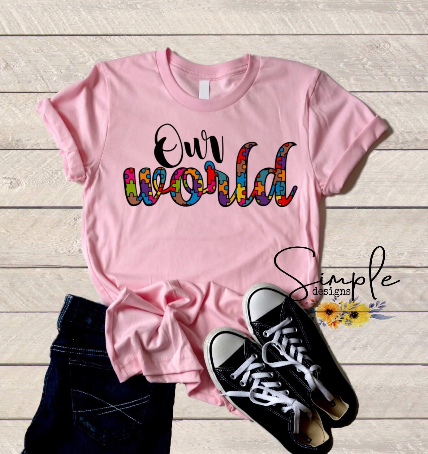 Our World Sublimation Autism Heat Transfer Sheet