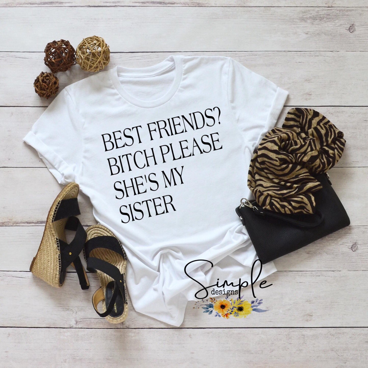 Best Friends We're Sisters Sublimation Heat Transfer Sheets