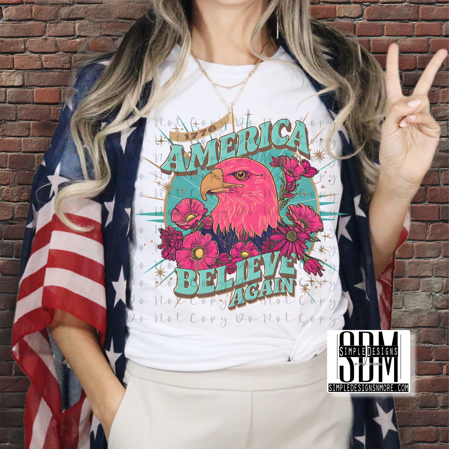 1776 America Believe Again Independence Day Heat Transfer Sublimation, Sublimation, DTF Direct to Film