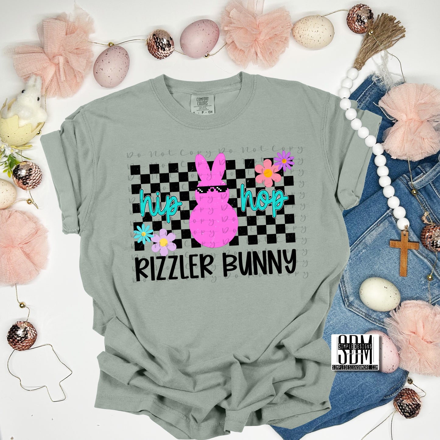 Hip Hop Rizzler Bunny Custom, Sublimation, DTF Direct to Film Heat Transfer