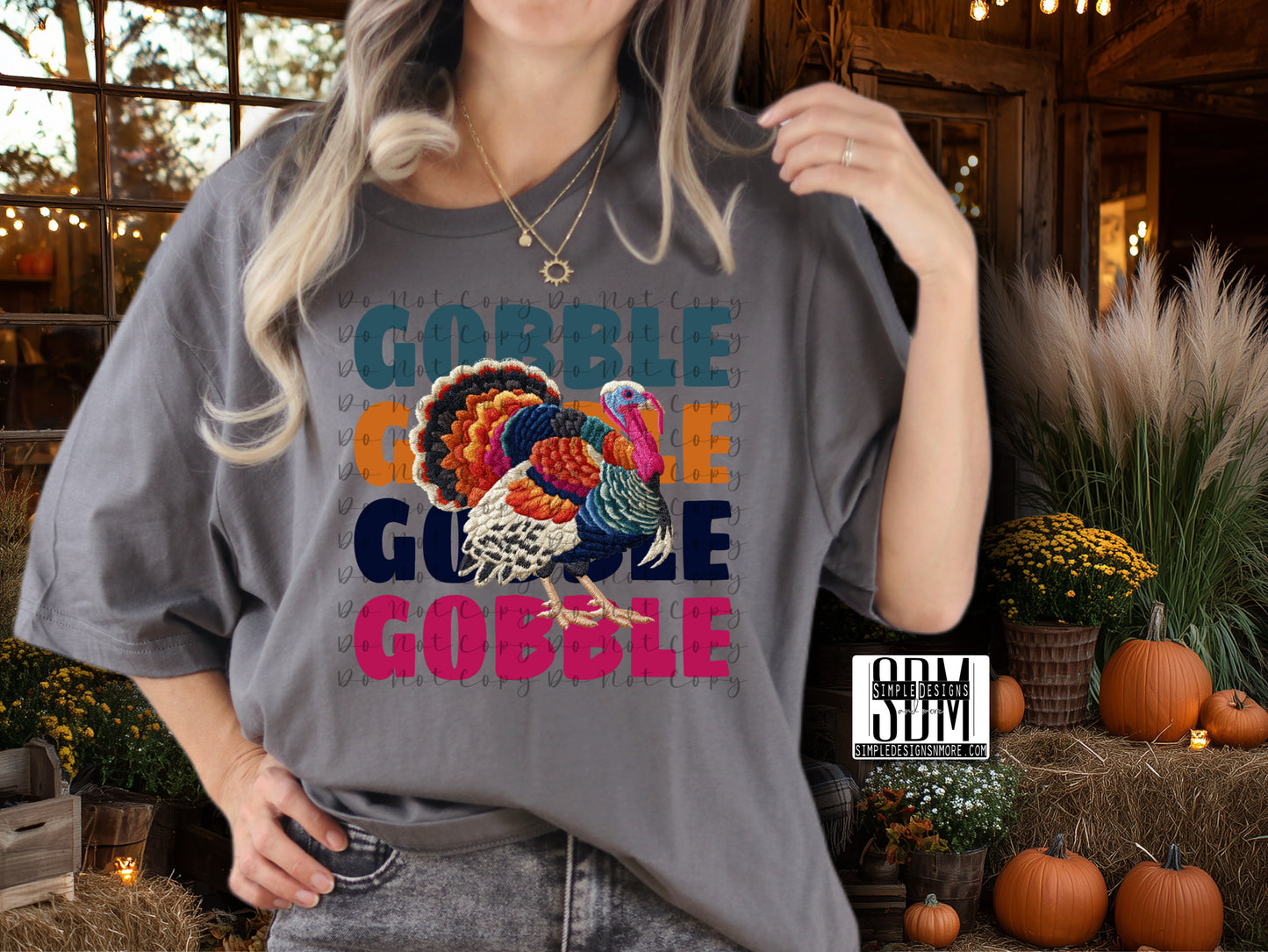 Gobble Gobble Gobble Gobble Turkey Comfort Color T-shirt, Bella Canvas Tees, Crew Sweatshirt