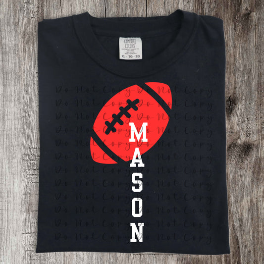 Mason Football Heat Transfer Sublimation, DTF Direct to Film