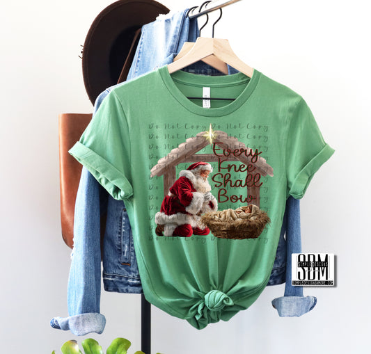 Every Knee Shall Bow (Faux Yarn) Comfort Color T-shirt, Bella Canvas Tees