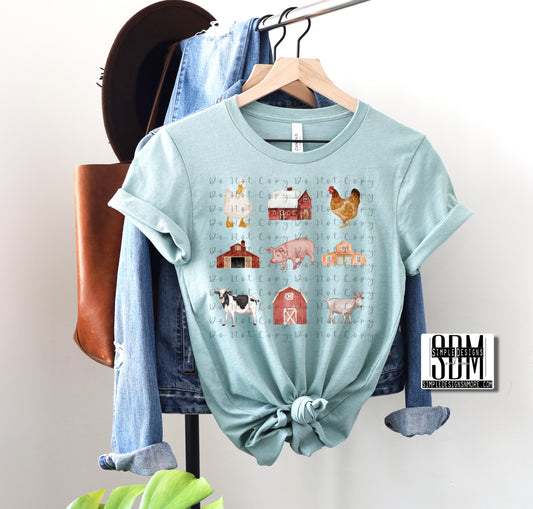 Farm Collage Heat Transfer DTF, Sublimation, DTF Direct to Film
