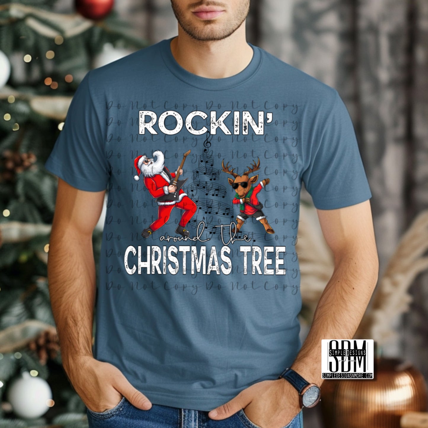 Rockin' Around The Christmas Tree Heat Transfer Sublimation, Sublimation, DTF Direct to Film