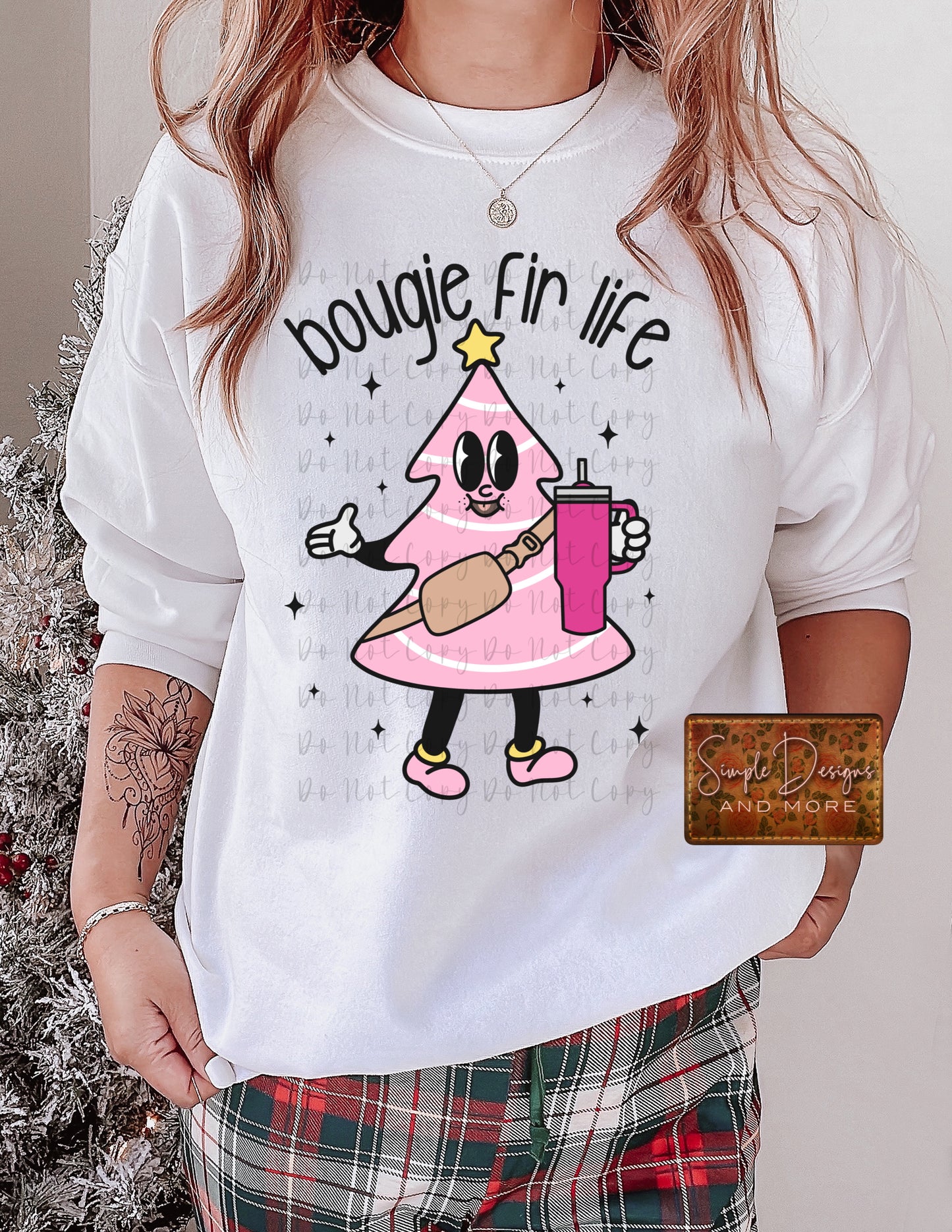 Bougie Fir Life Christmas Heat Transfer Sublimation, Sublimation, DTF Direct to Film