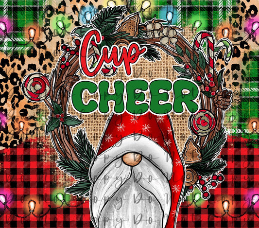 Cup of Cheer 20oz Straight Tumbler Sublimation Print