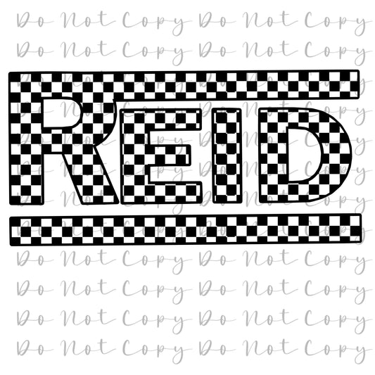 JHolman Checkered Reid Custom/Exclusive File Print Heat Transfer Sublimation, Sublimation, DTF Direct to Film