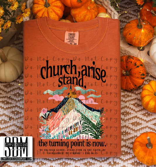 Church, Arise, Stand Heat Transfer Sublimation, Sublimation, DTF Direct to Film