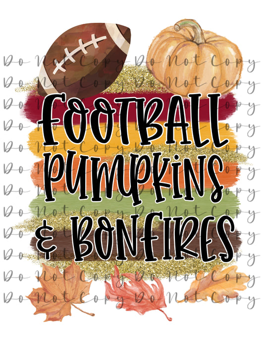 Football, Pumpkins, Bonfires Transfer DTF, Sublimation, DTF Direct to Film