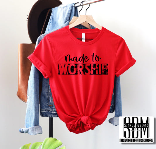 Made to Worship DTF Direct to Film Heat Transfer (Black)