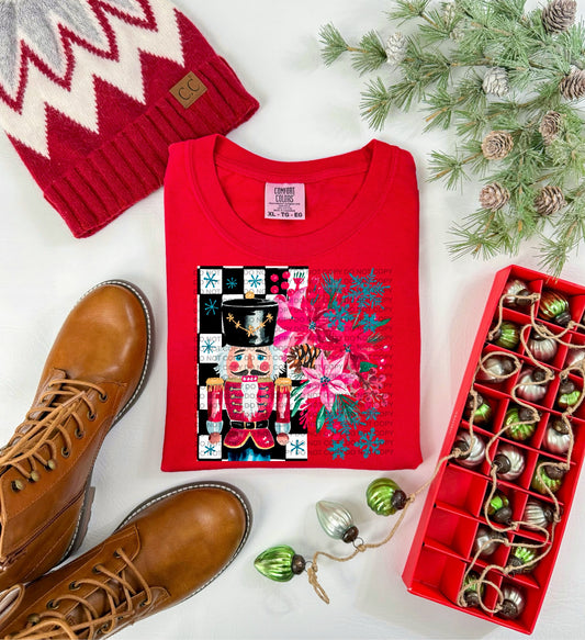 Nutcracker Floral Heat Transfer Sublimation, Sublimation, DTF Direct to Film