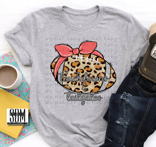 Touchdowns and Tailgates Comfort Color T-shirt, Bella Canvas Tees