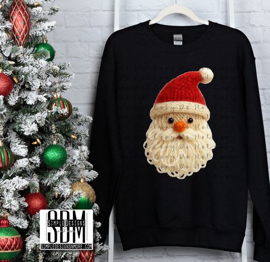 Santa (Faux Yarn) Comfort Color T-shirt, Bella Canvas Tees, Sweatshirt