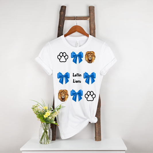 Loflin Lions Bows Heat Transfer DTF, Sublimation, DTF Direct to Film
