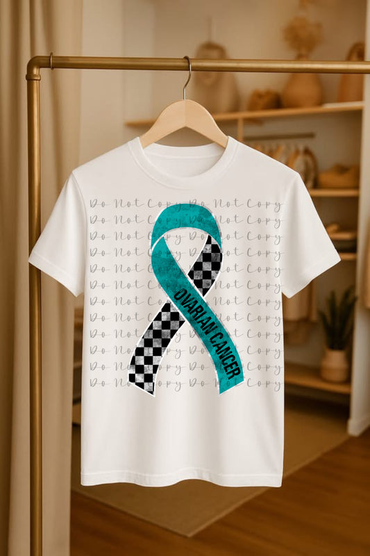 Ovarian Cancer Awareness Racing Sublimation, DTF Direct to Film