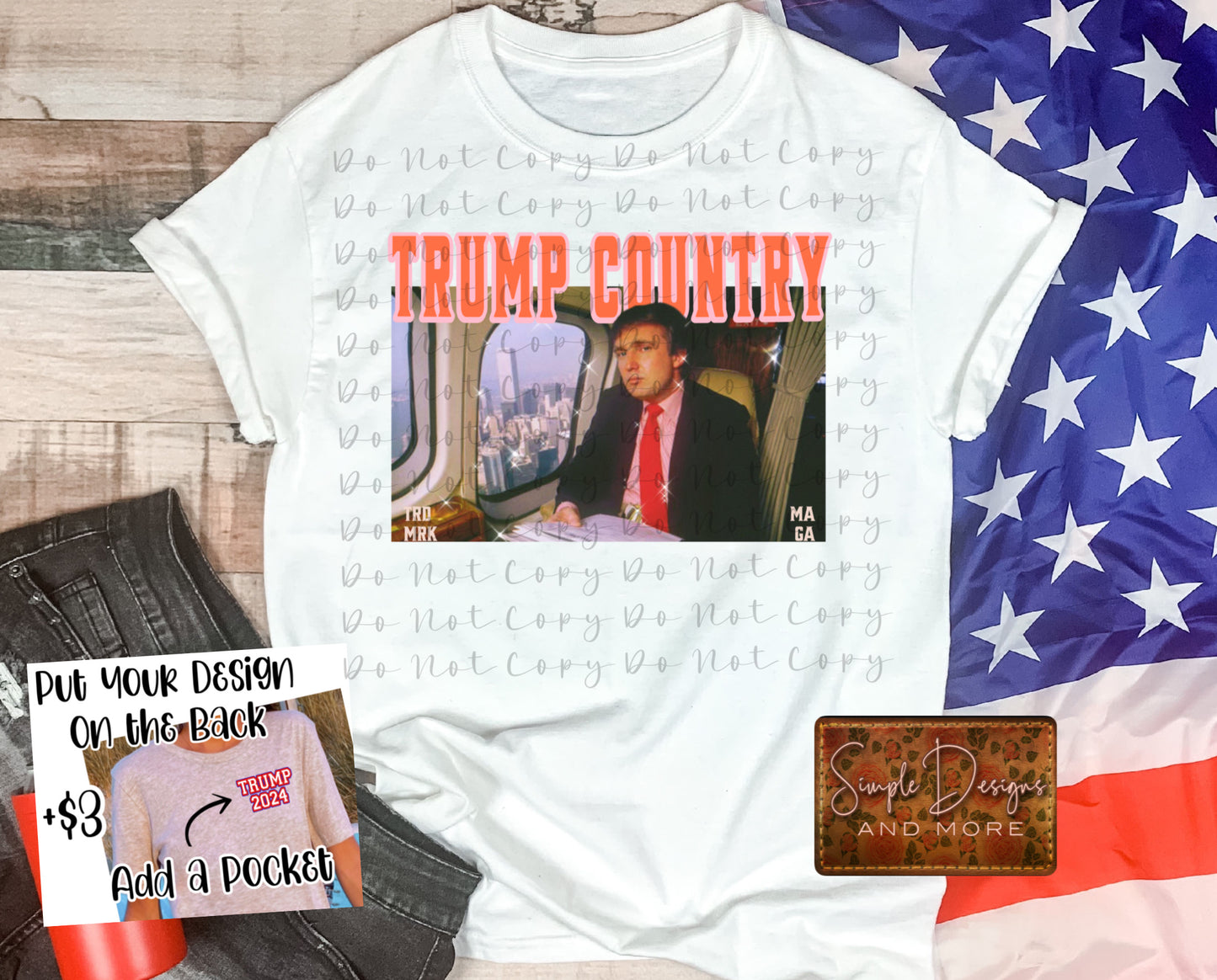 Trump Country Patriotic Sublimation, DTF Direct to Film Heat Transfer