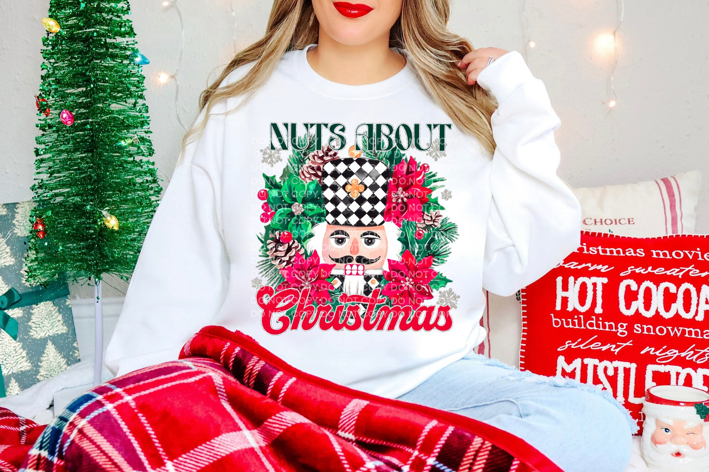 Nuts About Christmas Heat Transfer Sublimation, Sublimation, DTF Direct to Film