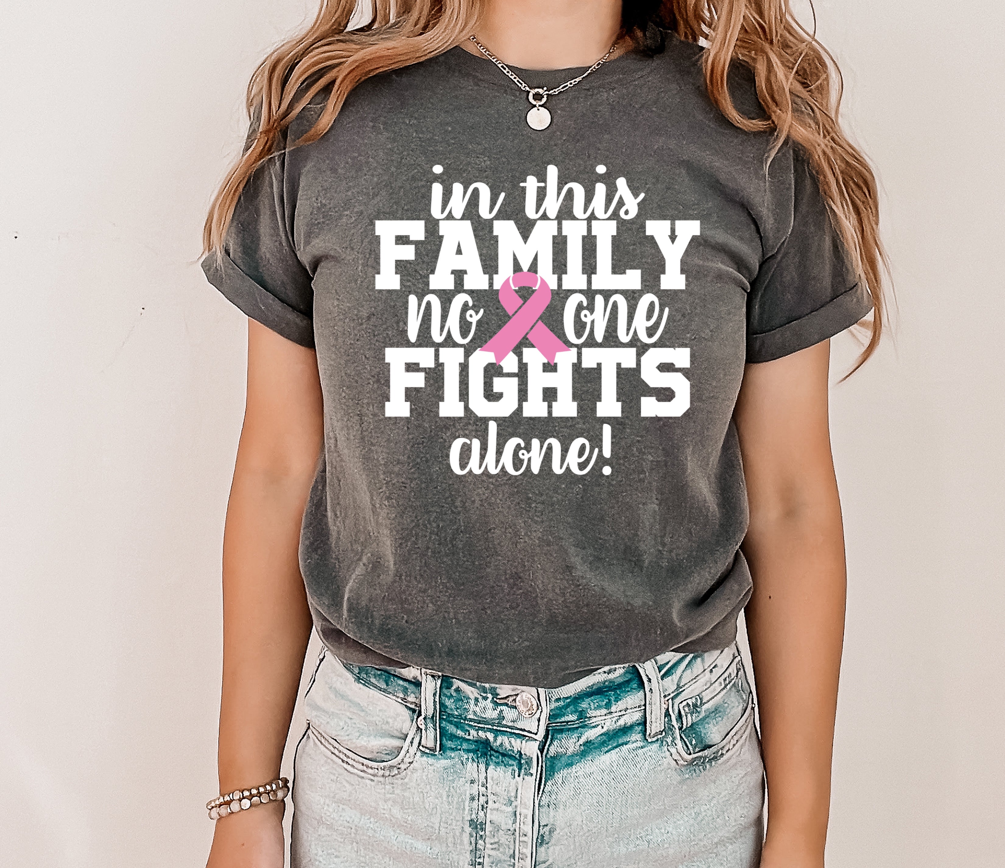 Breast Cancer No One Fights Alone, Sublimation, DTF Direct to Film Hea ...