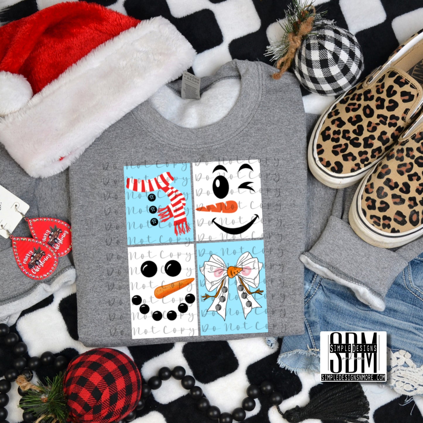 Snowman Collage Heat Transfer Sublimation, Sublimation, DTF Direct to Film