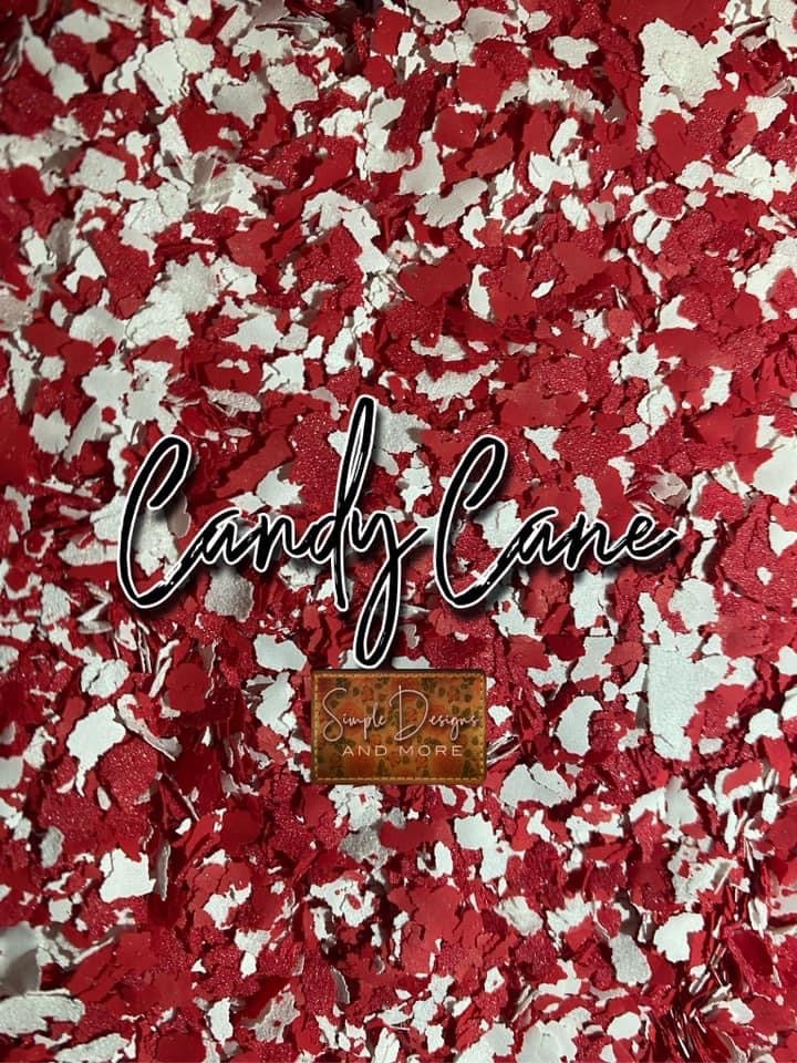 Candy Cane Screen Print Confetti, T-shirt Sprinkles, Garment Sprinkles, Shirt Decoration