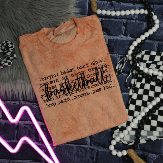 Basketball Typography Heat Transfer DTF, Sublimation, DTF Direct to Film