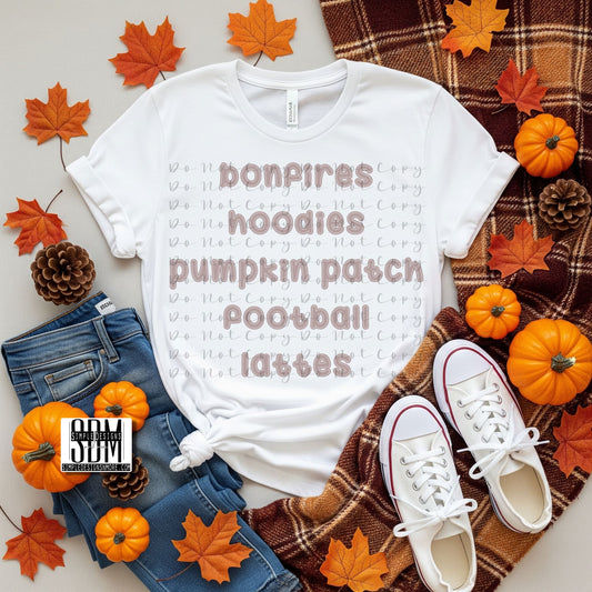 Bonfires, Hoodies, Pumpkin Patch, Football, Lattes Comfort Color T-shirt, Bella Canvas Tees