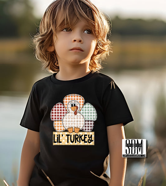 Lil' Turkey Boy DTF Direct to Film Heat Transfer, Sublimation Heat Transfer