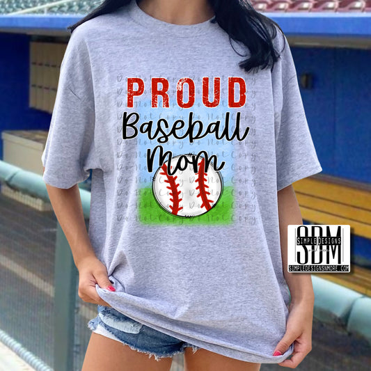 Proud Baseball Mom Heat Transfer Sublimation, Sublimation, DTF Direct to Film