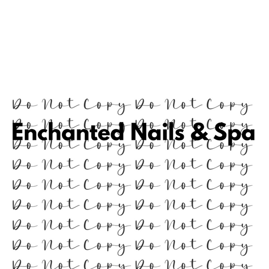 Black Enchanted Nails Custom DTF Heat Transfer,Sublimation, DTF Direct to Film