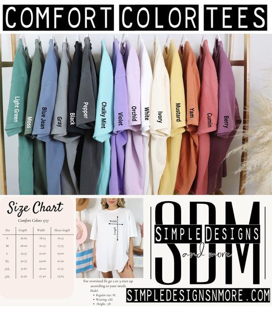 Comfort Color T-shirt, Bella Canvas Tees, Crew Sweatshirt