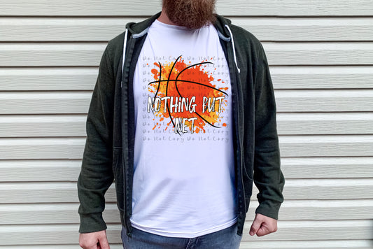 Nothing but Net Basketball Heat Transfer DTF, Sublimation, DTF Direct to Film