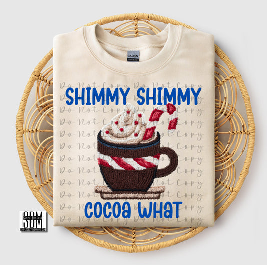 Shimmy Shimmy Cocoa What (Faux Yarn) Heat Transfer Sublimation, Sublimation, DTF Direct to Film