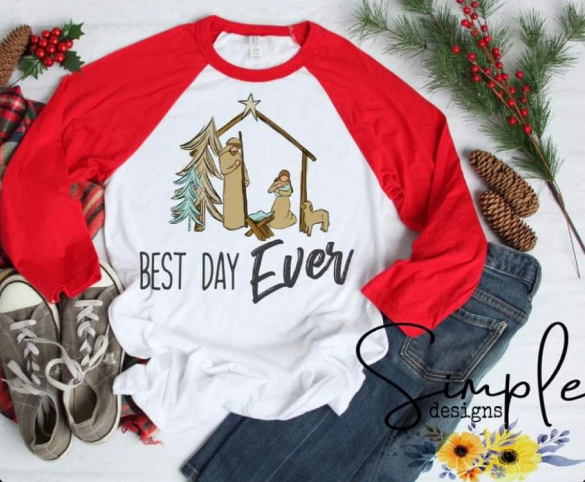 Best Day Ever Christmas Heat Transfer Sublimation, Sublimation, DTF Direct to Film