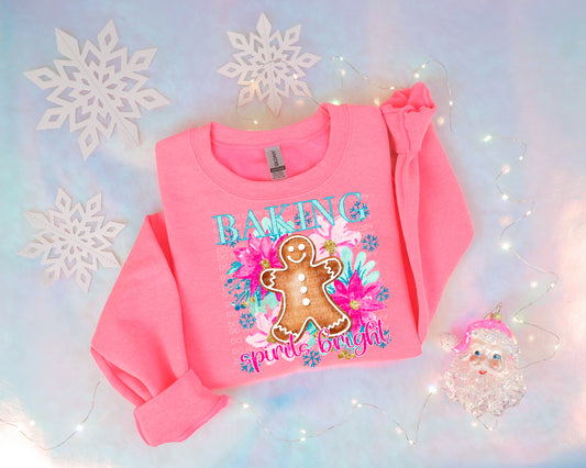 Baking Spirits Bright Comfort Color T-shirt, Bella Canvas Tees, Crew Sweatshirt