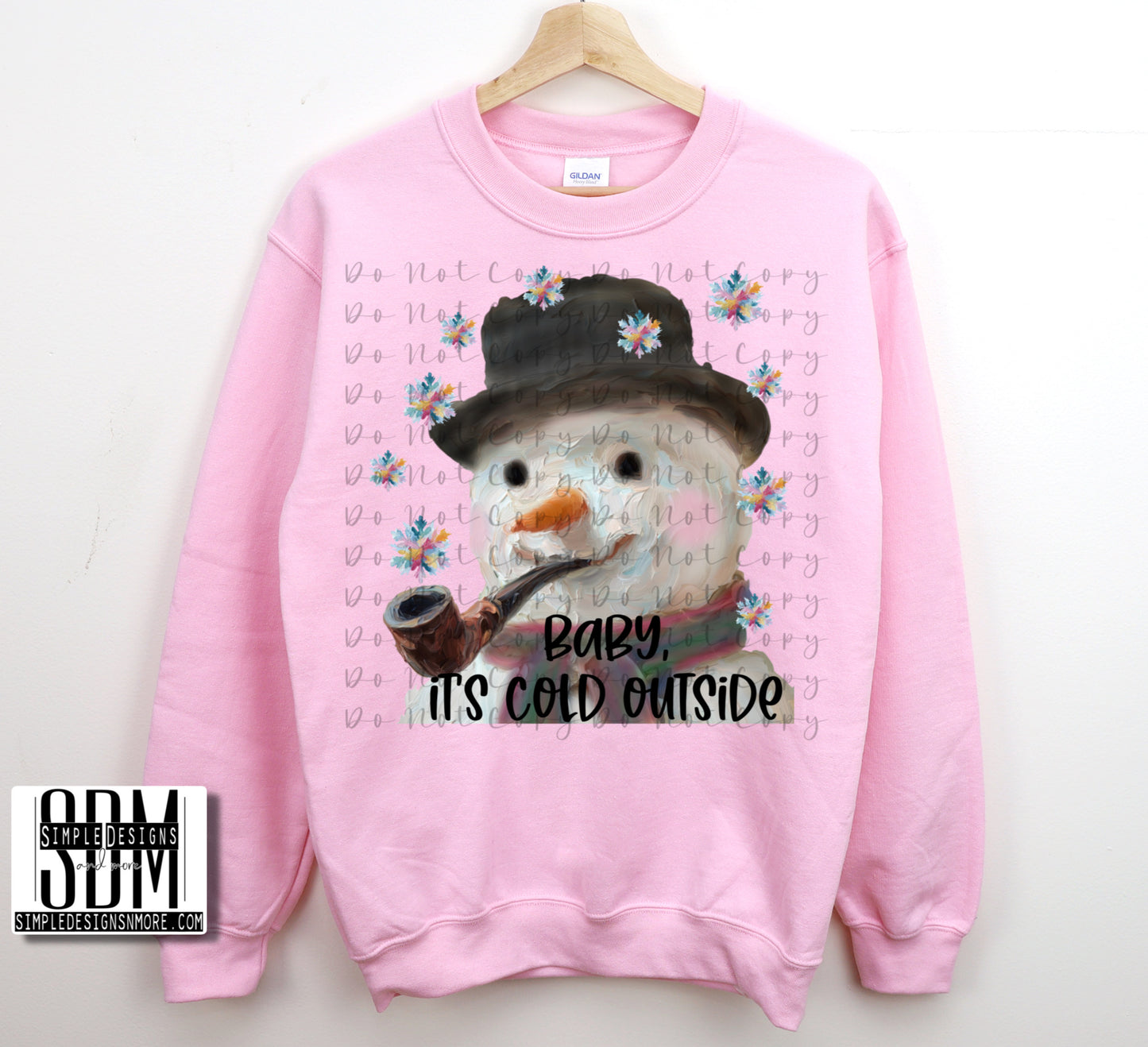 Baby It’s Cold Outside Painted Snowman Comfort Color T-shirt, Bella Canvas Tees, Crew Sweatshirt