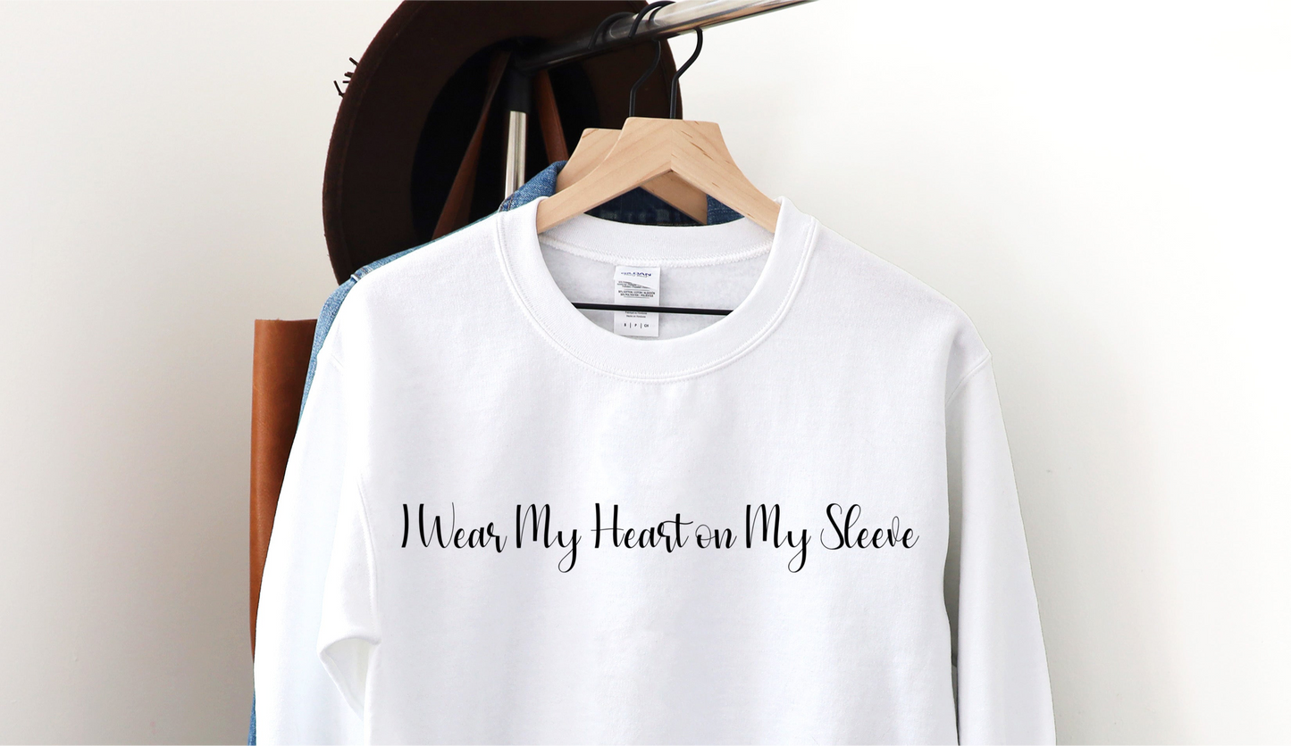 JHolman Heart on Sleeve Custom/Exclusive File Print Heat Transfer Sublimation, Sublimation, DTF Direct to Film