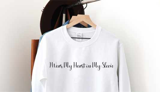 JHolman Heart on Sleeve Custom/Exclusive File Print Heat Transfer Sublimation, Sublimation, DTF Direct to Film
