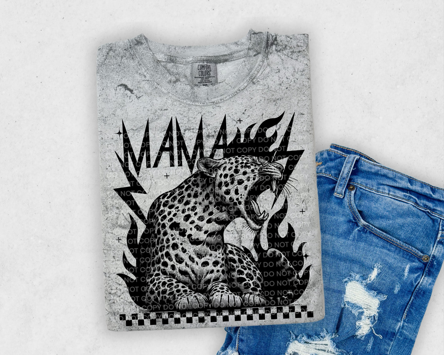 Leopard Mama Comfort Color T-shirt, Bella Canvas Tees, Crew Sweatshirt