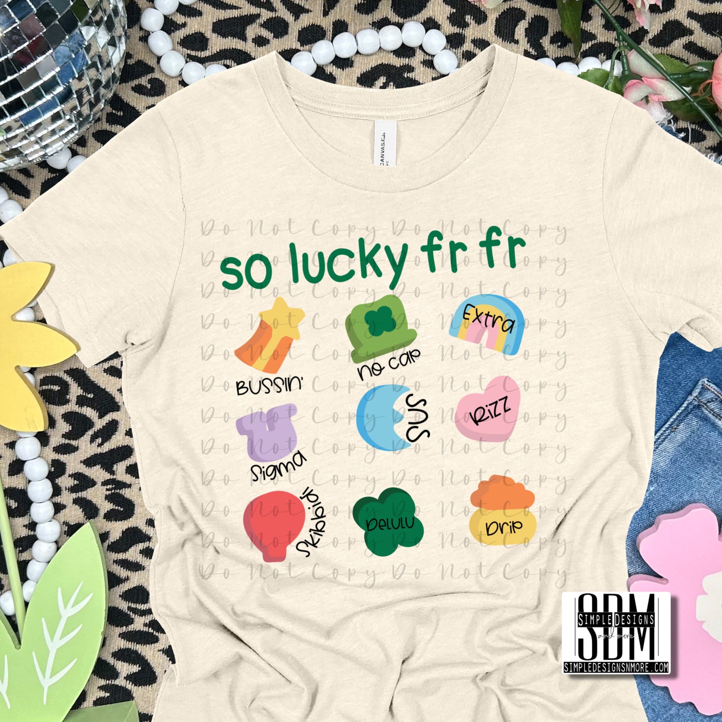 So Lucky FR FR Lucky Charms Custom, Sublimation, DTF Direct to Film Heat Transfer