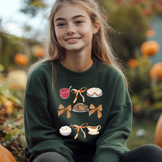 Thanksgiving Meal Bows DTF Direct to Film Heat Transfer