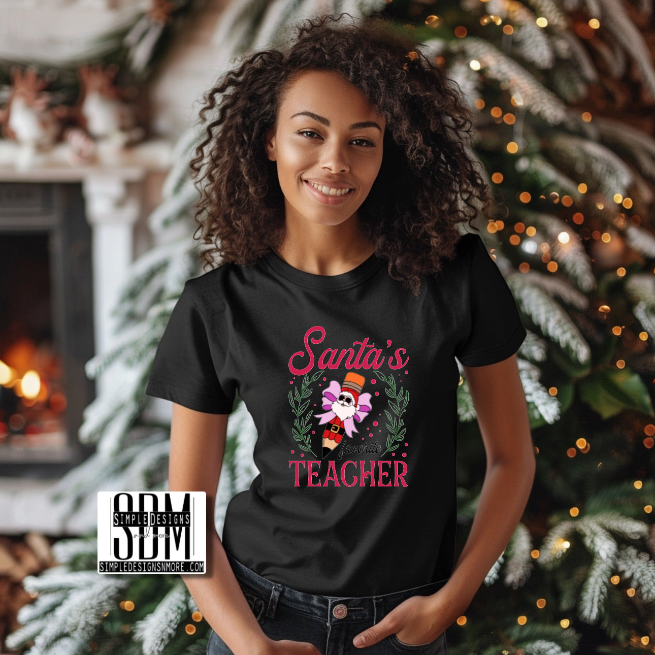 Sants's Favorite Teacher Heat Transfer Sublimation, Sublimation, DTF Direct to Film