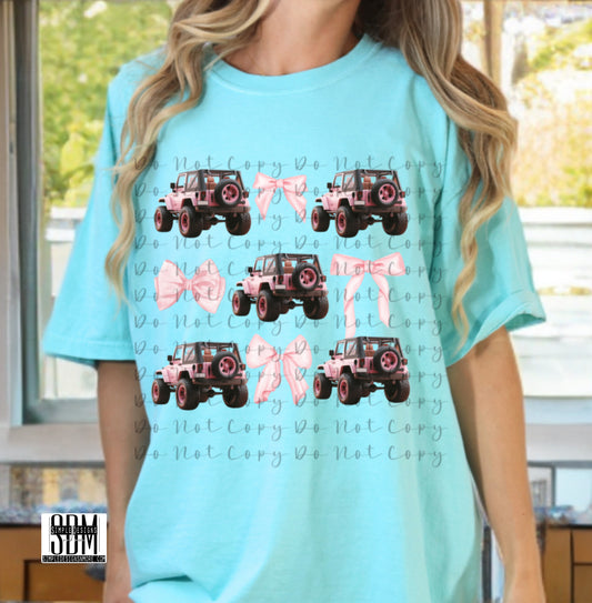 Jeeps and Bows Transfer Sublimation, Sublimation, DTF Direct to Film