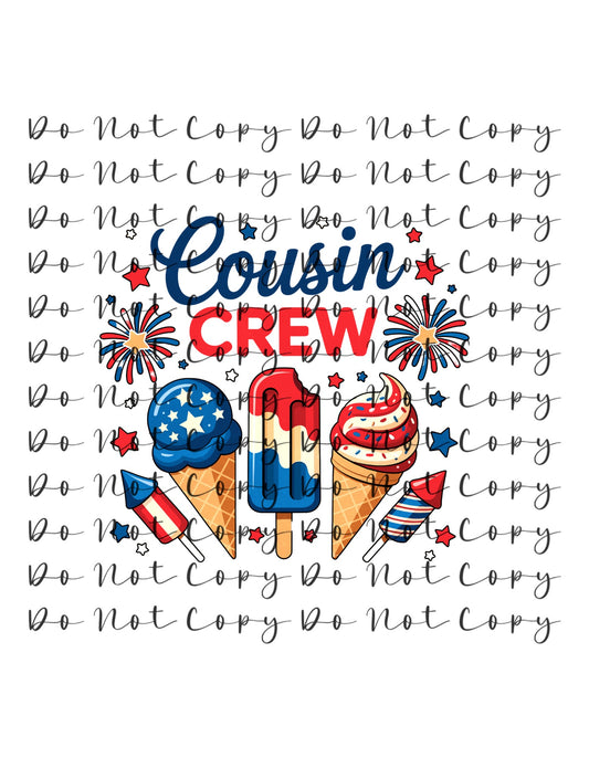 Donna Cousin Crew Custom/Exclusive File Print Heat Transfer Sublimation, Sublimation, DTF Direct to Film